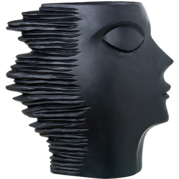 Figurine En Resine Visage Noir 79x28x79cm