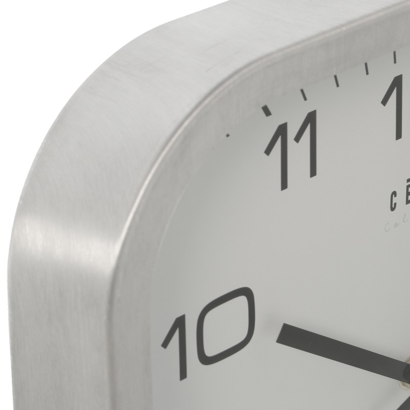 Aluminum Wall Clock 30x30cm Continuous Second Hand Movement 30x30x4 5cm pila 1xaa no Incl Exclusivas Camacho S.L