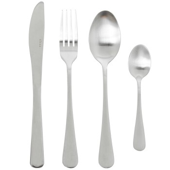 Set 24 Stainless Steel Cutlery - 18/0 Satin - Marta- Apto Para Lavavajillas