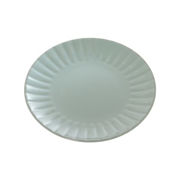 Plato Postre Ceramica Verde Ø20,5x2,5cm