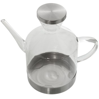 Aceitera Cristal C/asa Base Ytapa Acero 1000 Ml. 19,5x11x19cm