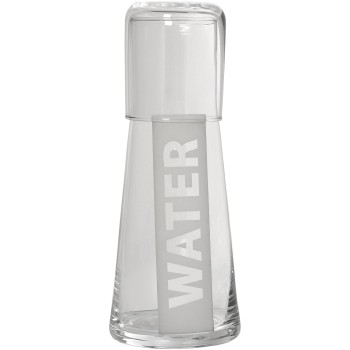 Botella Cristal C/vaso 700 Ml-water- Ø9x24,5cm, Botella:alt.23cm