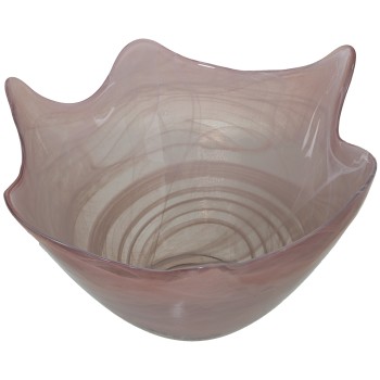 Centrotavola Ciotole In Vetro Riciclato - Rosa Ø30x18cm
