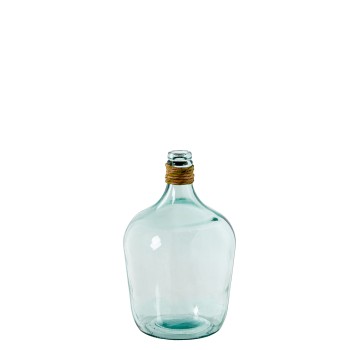 Jarrón Vidrio Reciclado 31cm Transparente C/enea Ø17x31cm, 4l