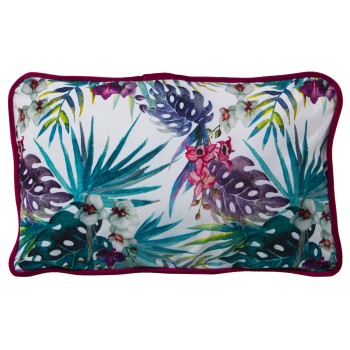 Printed Velvet Pillow With Zip - 50x30cm- 30x50cm