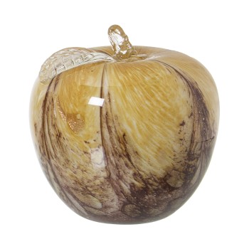Mela In Vetro - Sabbia- Ø13x13cm