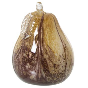Poire En Verre Sable- Ø11x17cm