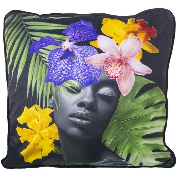 Cojín Terciopelo 45x45cm Pretty Girl Venecia C/cremallera 45x45cm, 100% Poliéster