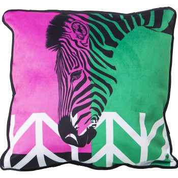 Velvet Pillow With Zip Siara Venecia - 45x45cm- 45x45cm, 100% Poliéster
