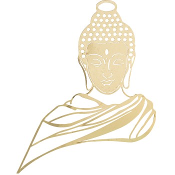 Adorno Pared Metal Buda Dorado 63x66x2cm