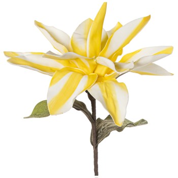 Branches Avec Fleur Jaune 90cm - Caoutchouc Eva Et Papier _90cm