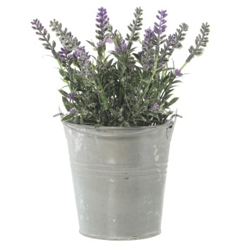 Puc Artificial Plants - Zinc Metal Flowerpot Ø16x20cm, Maceta:ø11x11cm