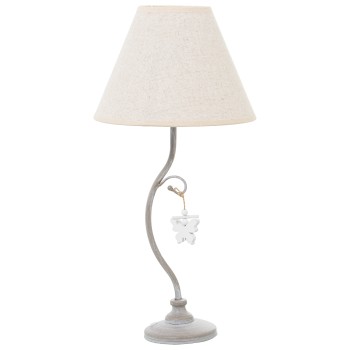Lámpara Sobremesa Metal Blanco Decape +92299 1xe14 Max40w No Ø23x48cm, Base:ø10,5x32cm