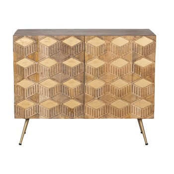 Mango Wooden Console W/2 Doors 100x40x80cm