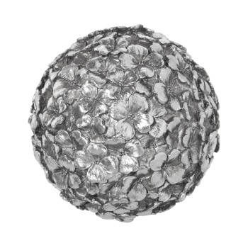 Bola Resina Plateada Ø9,5cm