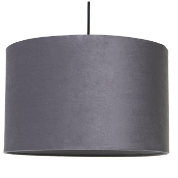 Lámpara Techo Metal Pantallaterciopelo Gris, 1xe27, Max.40 Ø38x24cm, Cable:100cm