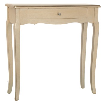 Mesa Entrada C/cajón Madera Champagne 80x30x80cm, Abeto+dm