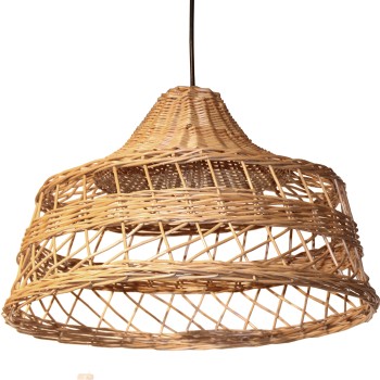 Lámpara Techo Mimbre Natural-1xe27-max.40w (no Incluida) Ø51x32cm-alt.max:150cm