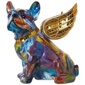 Graffiti Resin Figure - Winged Dog- 24x20x27cm