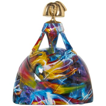 Figura Resina Menina Grafiti 26x18x32cm