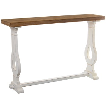 Wooden Console Table - Spruce + Dm- 121x31x79cm, Tablero:4cm Gros