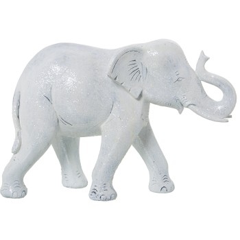 Figura Resina Elefante Blancoenvejecido 29x11x20cm