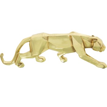 Golden Resin Panther Origami Figure- 44x7x14cm