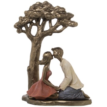 Figura Resina Pareja Debajo De Arbol 26x14x33cm