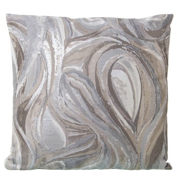 Grey Polyester Pillow With Zip - 43x43cm- 43x43cm