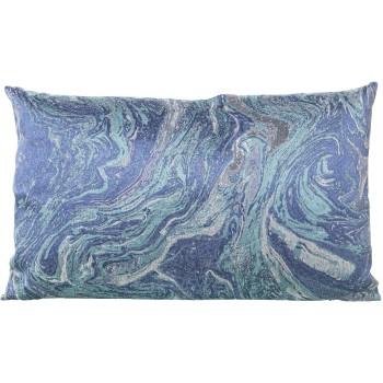Blue Polyester Pillow With Zip - 30x50cm- 30x50cm