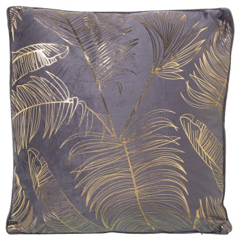 Cojín 43x43cm Poliéster Grisc/cremallera 43x43cm