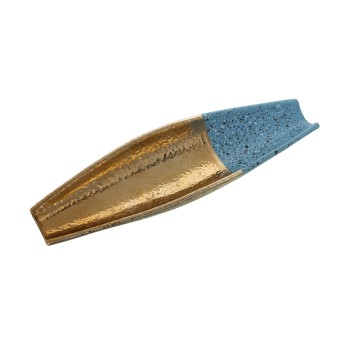 Golden And Blue Ceramic Centerpiece- 35x11x5cm