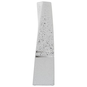 Jarrón Cerámica Plateado/blanco Ø12x51cm