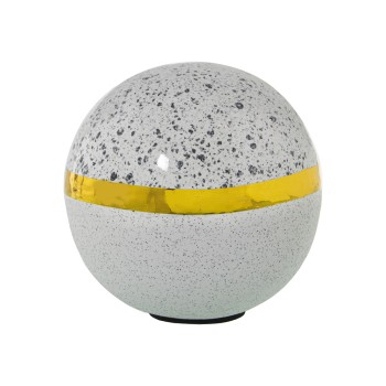 Boules En Céramique - Argenté Et Blanc Ø11cm