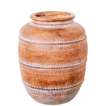 Jarrón Cerámica Natural/blanco Ø36x46cm