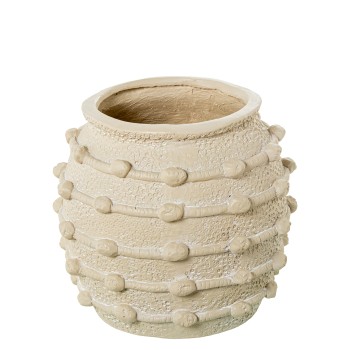 Jarrón Cerámica Beige Ø29x29cm