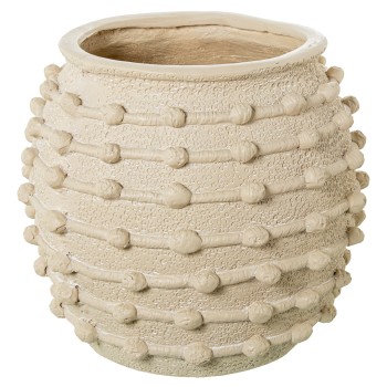 Jarrón Cerámica Beige Ø37x37cm
