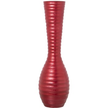 Vaso In Ceramica 80cm Rosso- _ø24x80cm