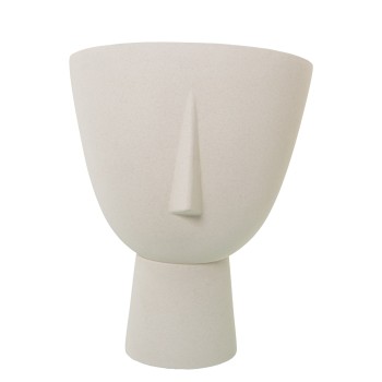 Ceramic Vase With Face- _ø29x38cm Base:ø13,5cm
