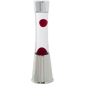 Lámpara Lava Metal Brillo Líquido Transp./rojo +bombilla Rep Ø11x39cm Cable Negro:150cm