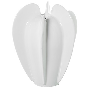 Vaso Em Ceramica Branco Brilhante_27x40cm