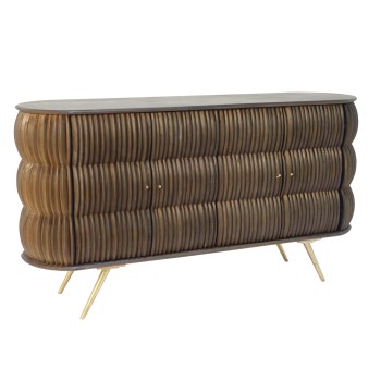 Buffet En Bois De Manguier 4 Portes_152x41x82cm