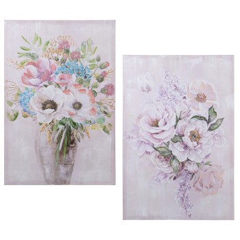Cuadro Lienzo 60x90cm Flores Surtido 60x3x90cm