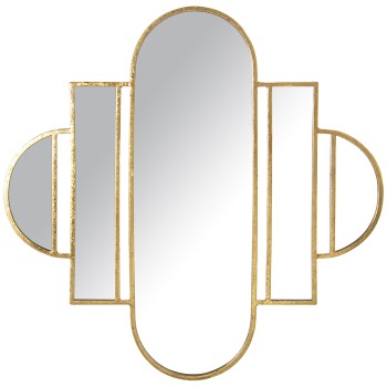 Golden Metal Mutiple Mirror- 82x2x80cm,int.centr:25,5x78cm
