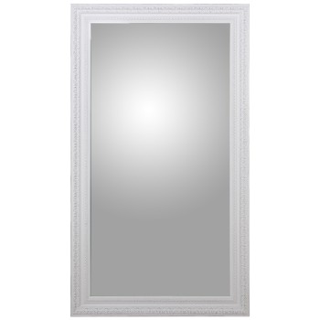 Espejo De Pared Blanco Decapémadera Eucalipto 90x4x160cm, Int:70x140cm