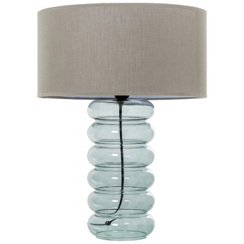 Lámpara Sobremesa Base Cristal, 1xe27 Max.60w No Incluida Ø40x55cm