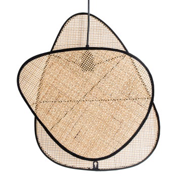 Lámpara Techo Ratán, 1xe27 Max.40w No Incluida 39x13x50cm Cable Negro:140cm