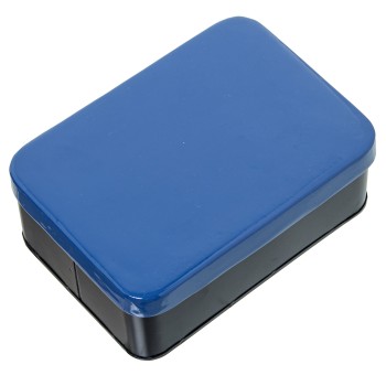 Caja Metal Esmaltado Azul 18x13x7cm
