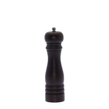 Dark Brown Wooden Pepper Mill Ø6x30cm, Rubber Wood