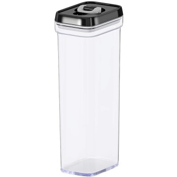 Bocal Hermétique Carré Acrylique Couvercle Noir 2300ml
